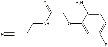 2-(2-amino-5-fluorophenoxy)-N-(2-cyanoethyl)acetamide 结构式