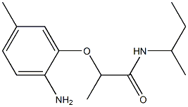 2-(2-amino-5-methylphenoxy)-N-(butan-2-yl)propanamide 结构式