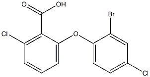 2-(2-bromo-4-chlorophenoxy)-6-chlorobenzoic acid 结构式