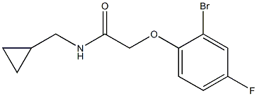 2-(2-bromo-4-fluorophenoxy)-N-(cyclopropylmethyl)acetamide 结构式