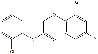 2-(2-bromo-4-methylphenoxy)-N-(2-chlorophenyl)acetamide 结构式