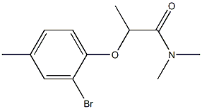 2-(2-bromo-4-methylphenoxy)-N,N-dimethylpropanamide 结构式