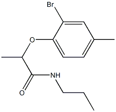 2-(2-bromo-4-methylphenoxy)-N-propylpropanamide 结构式