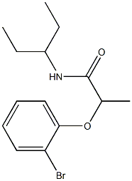 2-(2-bromophenoxy)-N-(pentan-3-yl)propanamide 结构式