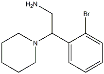 2-(2-bromophenyl)-2-piperidin-1-ylethanamine 结构式