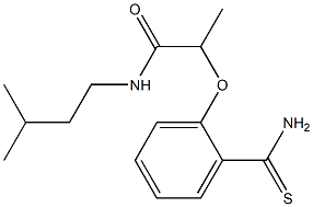 2-(2-carbamothioylphenoxy)-N-(3-methylbutyl)propanamide 结构式