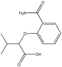 2-(2-carbamoylphenoxy)-3-methylbutanoic acid 结构式