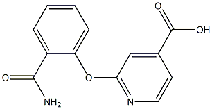 2-(2-carbamoylphenoxy)pyridine-4-carboxylic acid 结构式