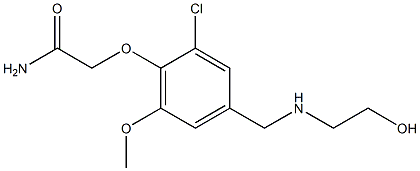 2-(2-chloro-4-{[(2-hydroxyethyl)amino]methyl}-6-methoxyphenoxy)acetamide 结构式