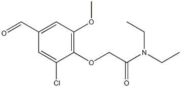 2-(2-chloro-4-formyl-6-methoxyphenoxy)-N,N-diethylacetamide 结构式
