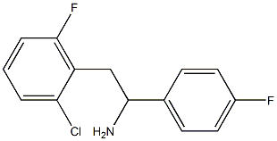 2-(2-chloro-6-fluorophenyl)-1-(4-fluorophenyl)ethan-1-amine 结构式