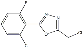 2-(2-chloro-6-fluorophenyl)-5-(chloromethyl)-1,3,4-oxadiazole 结构式