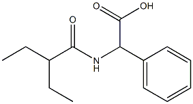 2-(2-ethylbutanamido)-2-phenylacetic acid 结构式