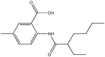 2-(2-ethylhexanamido)-5-methylbenzoic acid 结构式