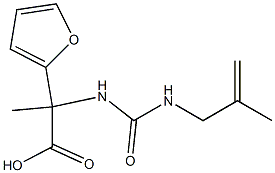 2-(2-furyl)-2-({[(2-methylprop-2-enyl)amino]carbonyl}amino)propanoic acid 结构式