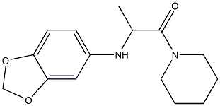 2-(2H-1,3-benzodioxol-5-ylamino)-1-(piperidin-1-yl)propan-1-one 结构式