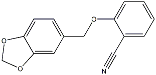 2-(2H-1,3-benzodioxol-5-ylmethoxy)benzonitrile 结构式