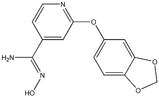 2-(2H-1,3-benzodioxol-5-yloxy)-N'-hydroxypyridine-4-carboximidamide 结构式