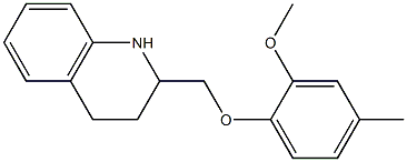 2-(2-methoxy-4-methylphenoxymethyl)-1,2,3,4-tetrahydroquinoline 结构式