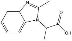 2-(2-methyl-1H-1,3-benzodiazol-1-yl)propanoic acid 结构式