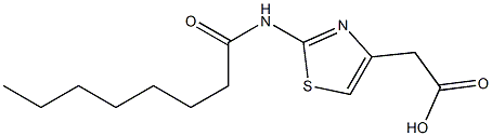 2-(2-octanamido-1,3-thiazol-4-yl)acetic acid 结构式