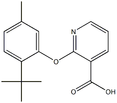 2-(2-tert-butyl-5-methylphenoxy)pyridine-3-carboxylic acid 结构式