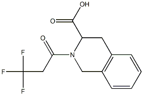 2-(3,3,3-trifluoropropanoyl)-1,2,3,4-tetrahydroisoquinoline-3-carboxylic acid 结构式