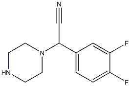 2-(3,4-difluorophenyl)-2-(piperazin-1-yl)acetonitrile 结构式