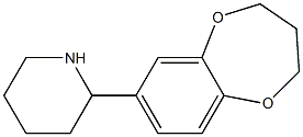 2-(3,4-dihydro-2H-1,5-benzodioxepin-7-yl)piperidine 结构式