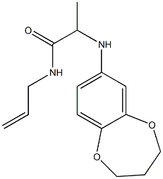 2-(3,4-dihydro-2H-1,5-benzodioxepin-7-ylamino)-N-(prop-2-en-1-yl)propanamide 结构式