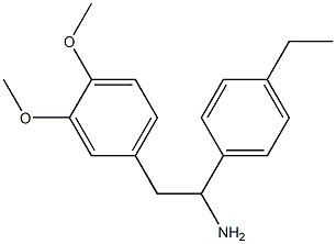 2-(3,4-dimethoxyphenyl)-1-(4-ethylphenyl)ethan-1-amine 结构式