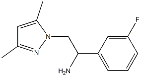 2-(3,5-dimethyl-1H-pyrazol-1-yl)-1-(3-fluorophenyl)ethan-1-amine 结构式