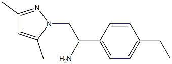 2-(3,5-dimethyl-1H-pyrazol-1-yl)-1-(4-ethylphenyl)ethan-1-amine 结构式