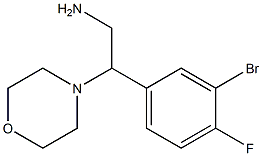 2-(3-bromo-4-fluorophenyl)-2-morpholin-4-ylethanamine 结构式