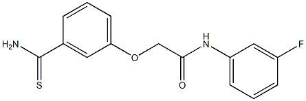 2-(3-carbamothioylphenoxy)-N-(3-fluorophenyl)acetamide 结构式