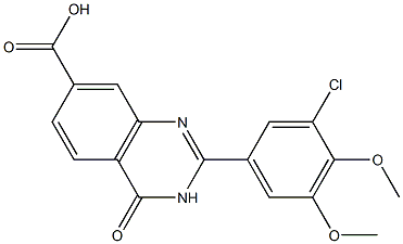 2-(3-chloro-4,5-dimethoxyphenyl)-4-oxo-3,4-dihydroquinazoline-7-carboxylic acid 结构式