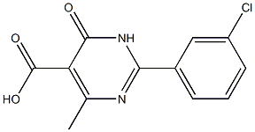 2-(3-chlorophenyl)-4-methyl-6-oxo-1,6-dihydropyrimidine-5-carboxylic acid 结构式