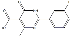 2-(3-fluorophenyl)-4-methyl-6-oxo-1,6-dihydropyrimidine-5-carboxylic acid 结构式