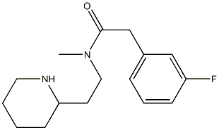 2-(3-fluorophenyl)-N-methyl-N-[2-(piperidin-2-yl)ethyl]acetamide 结构式