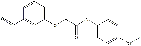 2-(3-formylphenoxy)-N-(4-methoxyphenyl)acetamide 结构式