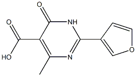 2-(3-furyl)-4-methyl-6-oxo-1,6-dihydropyrimidine-5-carboxylic acid 结构式