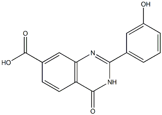 2-(3-hydroxyphenyl)-4-oxo-3,4-dihydroquinazoline-7-carboxylic acid 结构式