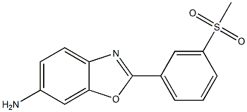 2-(3-methanesulfonylphenyl)-1,3-benzoxazol-6-amine 结构式