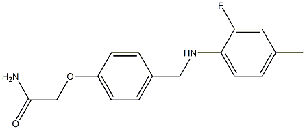 2-(4-{[(2-fluoro-4-methylphenyl)amino]methyl}phenoxy)acetamide 结构式