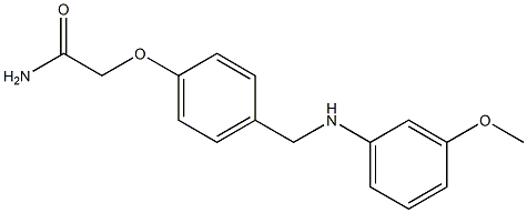 2-(4-{[(3-methoxyphenyl)amino]methyl}phenoxy)acetamide 结构式