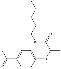 2-(4-acetylphenoxy)-N-(3-methoxypropyl)propanamide 结构式