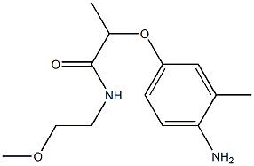 2-(4-amino-3-methylphenoxy)-N-(2-methoxyethyl)propanamide 结构式