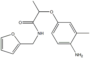 2-(4-amino-3-methylphenoxy)-N-(furan-2-ylmethyl)propanamide 结构式