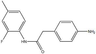 2-(4-aminophenyl)-N-(2-fluoro-4-methylphenyl)acetamide 结构式