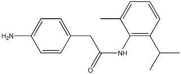 2-(4-aminophenyl)-N-[2-methyl-6-(propan-2-yl)phenyl]acetamide 结构式